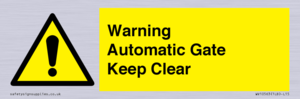 Warning Automatic Gate Keep Clear